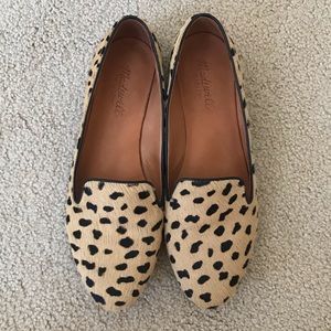 Madewell Calf Hair Leopard Print Loafers